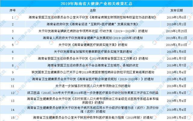 海南省政府印发《海南省促进“互联网+医疗健康”发展实施方案》